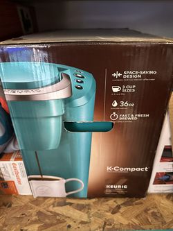  K-Compact Single-Serve K-Cup Pod Coffee Maker, 36 ounces,  Turquoise: Home & Kitchen