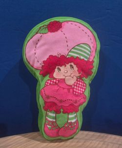 Strawberry Shortcake Raspberry Tart character plush/throw pillow 10" tall