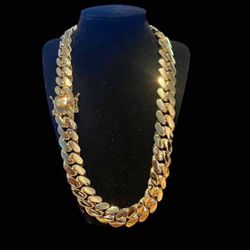 14k & 18k 20mm Miami Cuban Link Gold Plated Chain Necklace Waterproof Non Tarnish