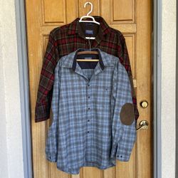 Pendleton Trail Wool Long Sleeve Shirt  Men  Button Down Plaid XL