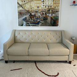 Leather Sofa And Club Chair