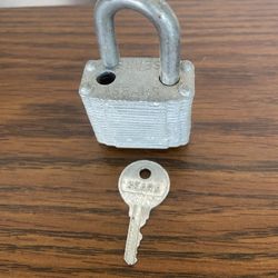 Vintage Sears Padlock & Key