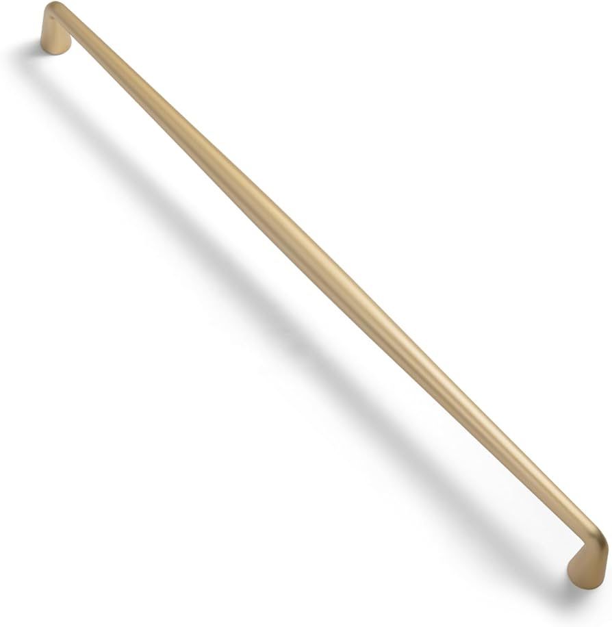 Goo Ki Brushed Brass Zinc Alloy Cabinet Handles Affordable Luxury Hardware for Bedroom Kitchen Pack of 6