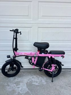 GS5 Pink Electric Bike Double Seater Ebike for Adults or Kids