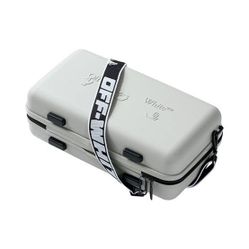 Off-White Luggage Style Sling BagBeige-Grey-Taupe colour