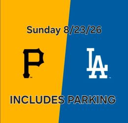Two Tickets for Dodgers vs Pirates Sunday 08/23/26