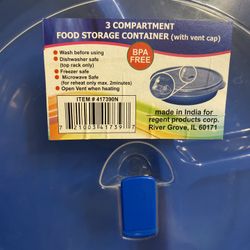 3 Compartment Food Storage Container