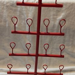 Red Christmas Tree Card Holder/ Ornaments.