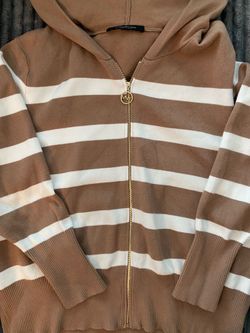 Brown zip up