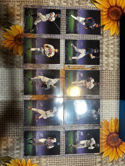 1996 fleer ultra rising stars complete 10 card baseball set