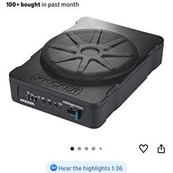 Kicker Hideaway Sub With Amp Combo (Kicker 51HS10 Hideaway Compact Powered Subwoofer, 10-Inch)