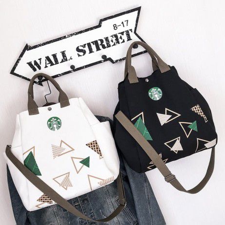 ☆Brand NEW Starbucks Canvas Messenger Bag ☆ (CUP MUG TUMBLER)