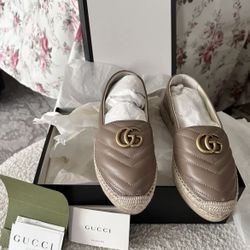 Gucci Espadrilles Rose Women's EUR 38 New PLUS RECIPT