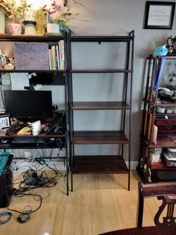 Brown and Black Ladder Shelf