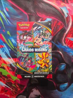 Pokémon TCG Mega Gengar EX Tin and Chaos Rising Booster Bundle