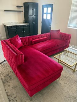 Pink Velvet Couch