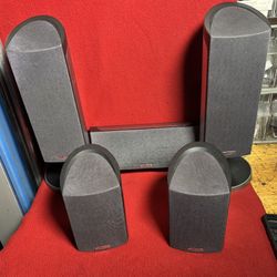  This lot of Polk Audio satellite speakers includes the RM201, RM101, and RM202 models, offering excellent sound quality and a wired connectivity opti