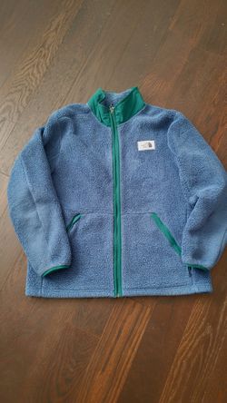 The North Face Campshire Full-Zip Fleece Men Sweater Jacket XL Blue Green Gorp