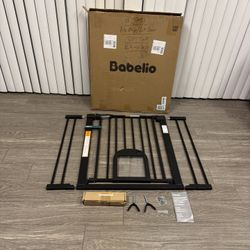 New / Babelio Safety Gate With Cat Door (30” Tall X 29-40” Wide) For Baby Toddler Dogs Pets / Wide Walkthrough Locking Door