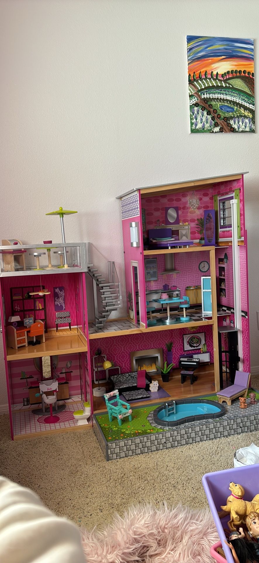 Barbie House/mansion With Furniture