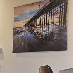 Oceanside, CA Pier Photo Print On Aluminum 36'48in