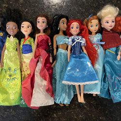 Hasbro Disney Princess Dolls: Lot Of 9