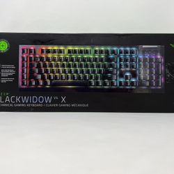 Razer BlackWidow V4 X Mechanical Gaming Keyboard: Green Switches Tactile & Clicky - 6 Macro Keys - Chroma RGB - Doubleshot ABS Keycaps - Roller & Medi