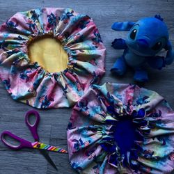Lilo And Stitch Handmade Satin Hair Bonnet 