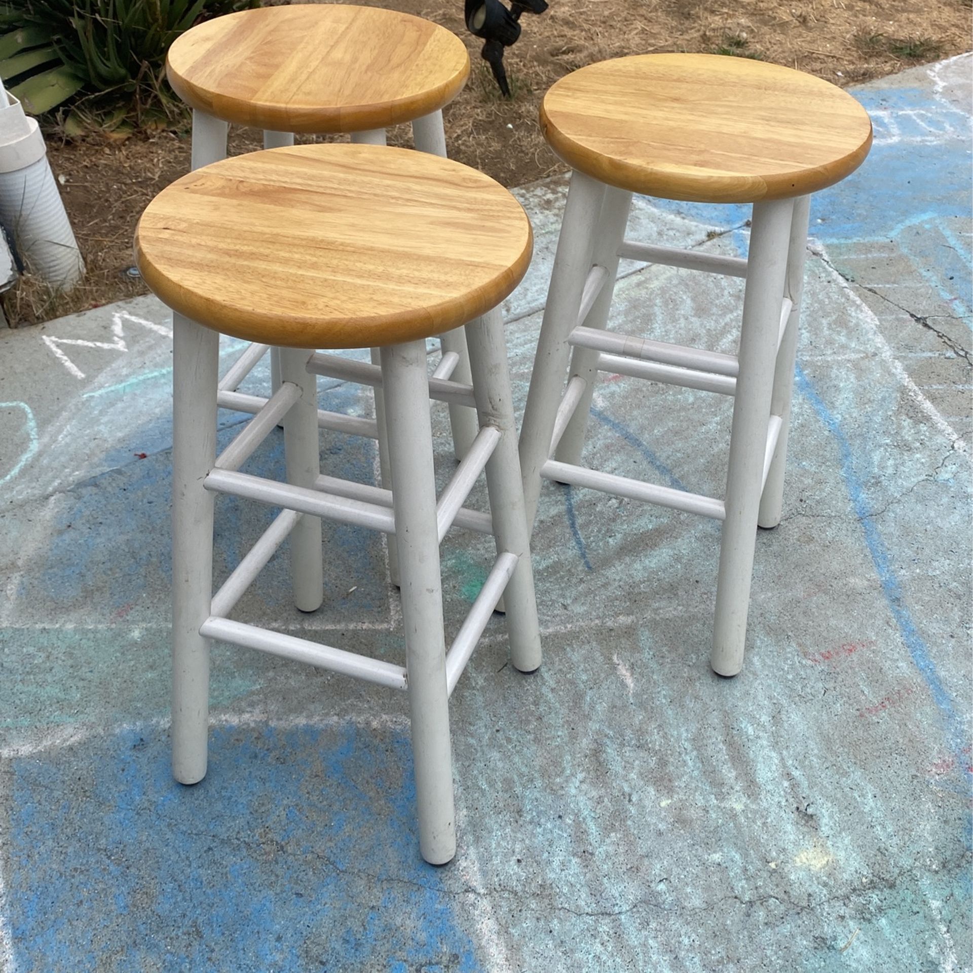 x3 Wooden Barstools