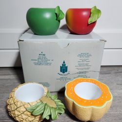 PARTYLITE  Fruit Ceramic  Candle Holders