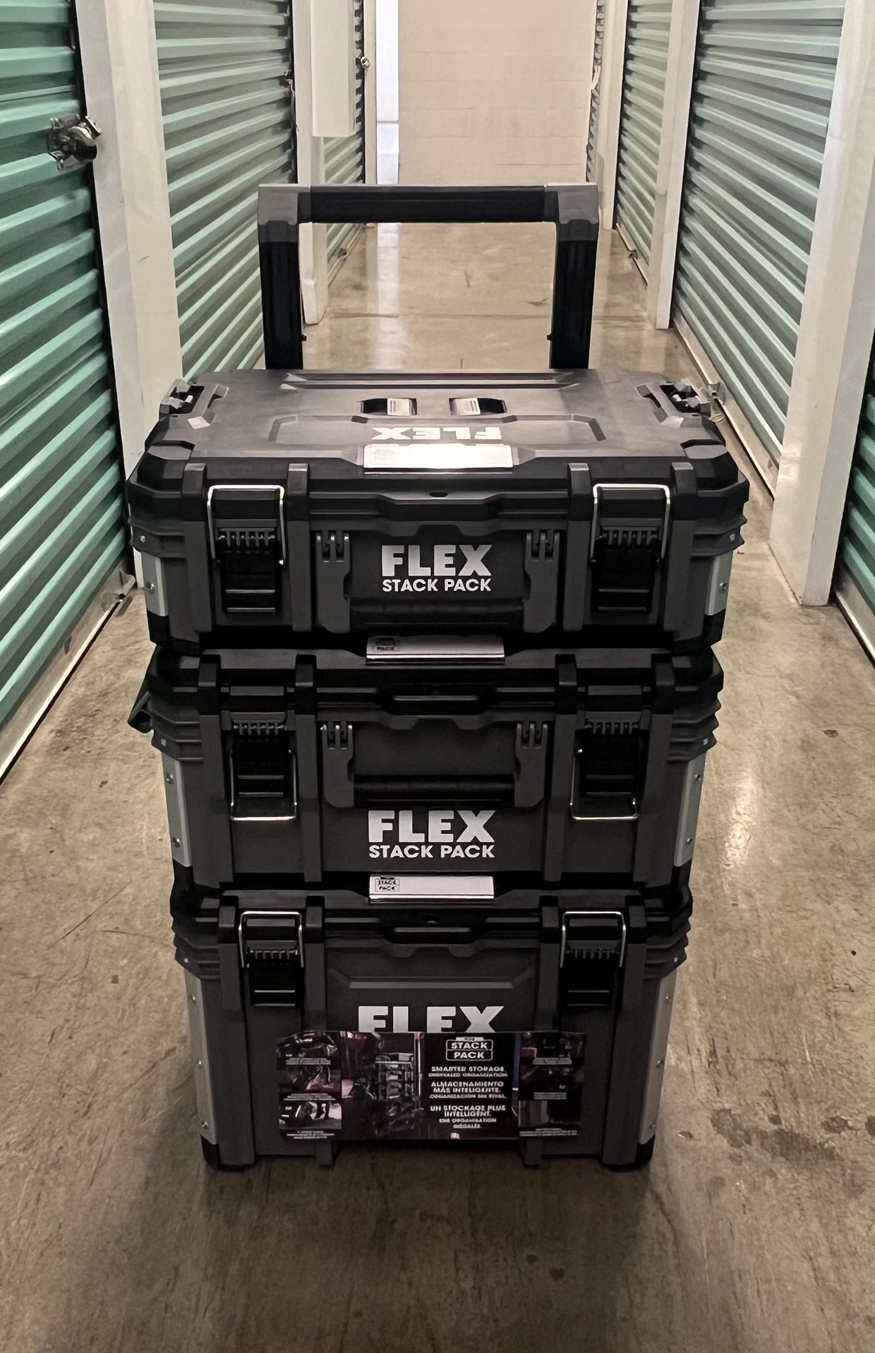 Flex Stack Pack 3-piece Storage System, Tool Box, Tool Cabinet, Workbench, Tools
