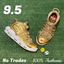 Size 9.5 Nike Uptempo X Supreme “Metallic Gold” 🤑