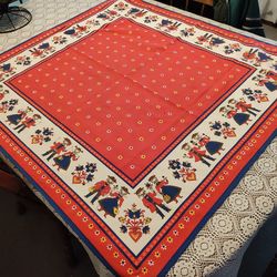 Large German table topper. Not as orange as it looks. More reddish