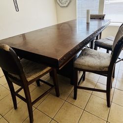 6-Person Dining Table with Chairs & Bench 