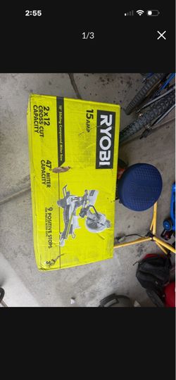Ryobi 15 amp 10” inch sliding compound miter saw new open box
