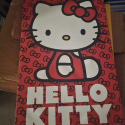 Framed Hello Kitty poster