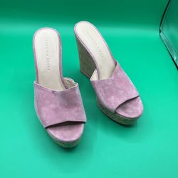 Veronica Beard Dali Platform Wedge Sandal Pink Size 9M