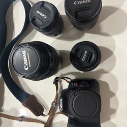 Canon Camera And Lens Set