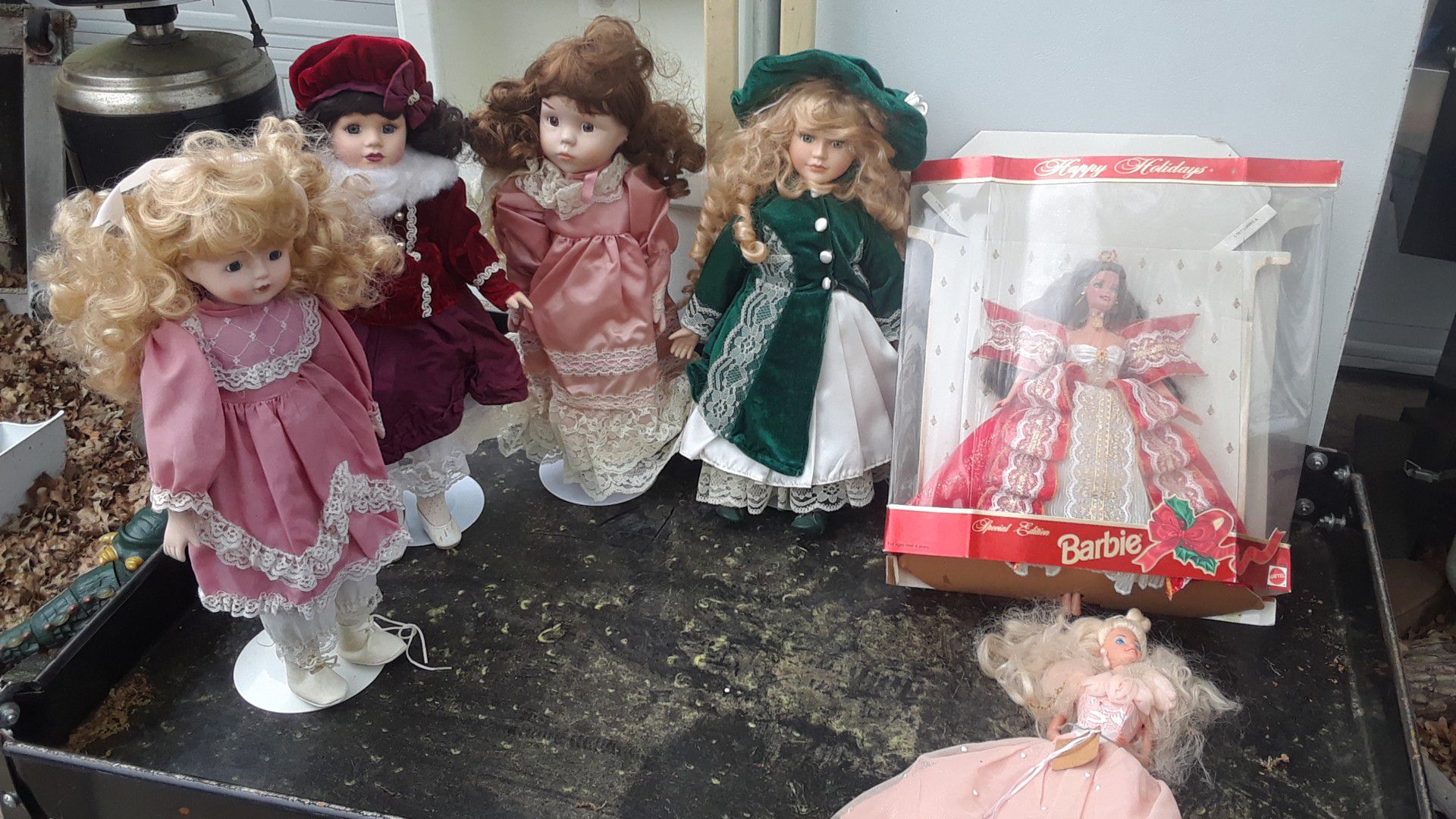 4 porcelain dolls into Barbie dolls