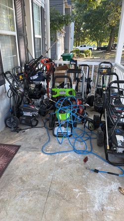 Greenworks pressure washer $80 ,pressure washer BE gas 3.400 psi $250 used like new
