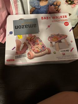 NEW QDRAGON 3-in-1 Pink Baby Walker & Activity Table