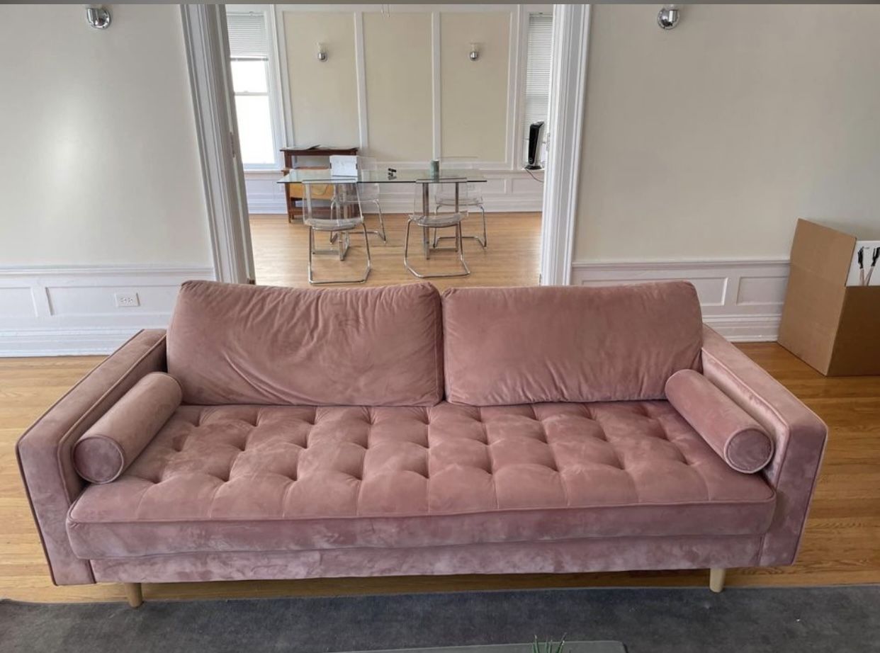 Pink Velvet Couch