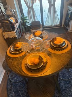 Round Wooden Dining Table