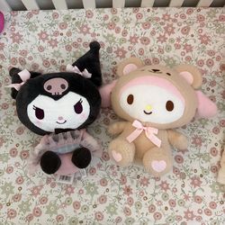 My Melody and Kuromi plushies, Sanrio