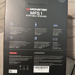 Monster Mfs1 Bluetooth And Radio Speaker Totally New 40 Watts 