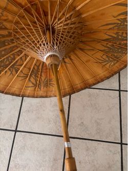 Bamboo umbrella.