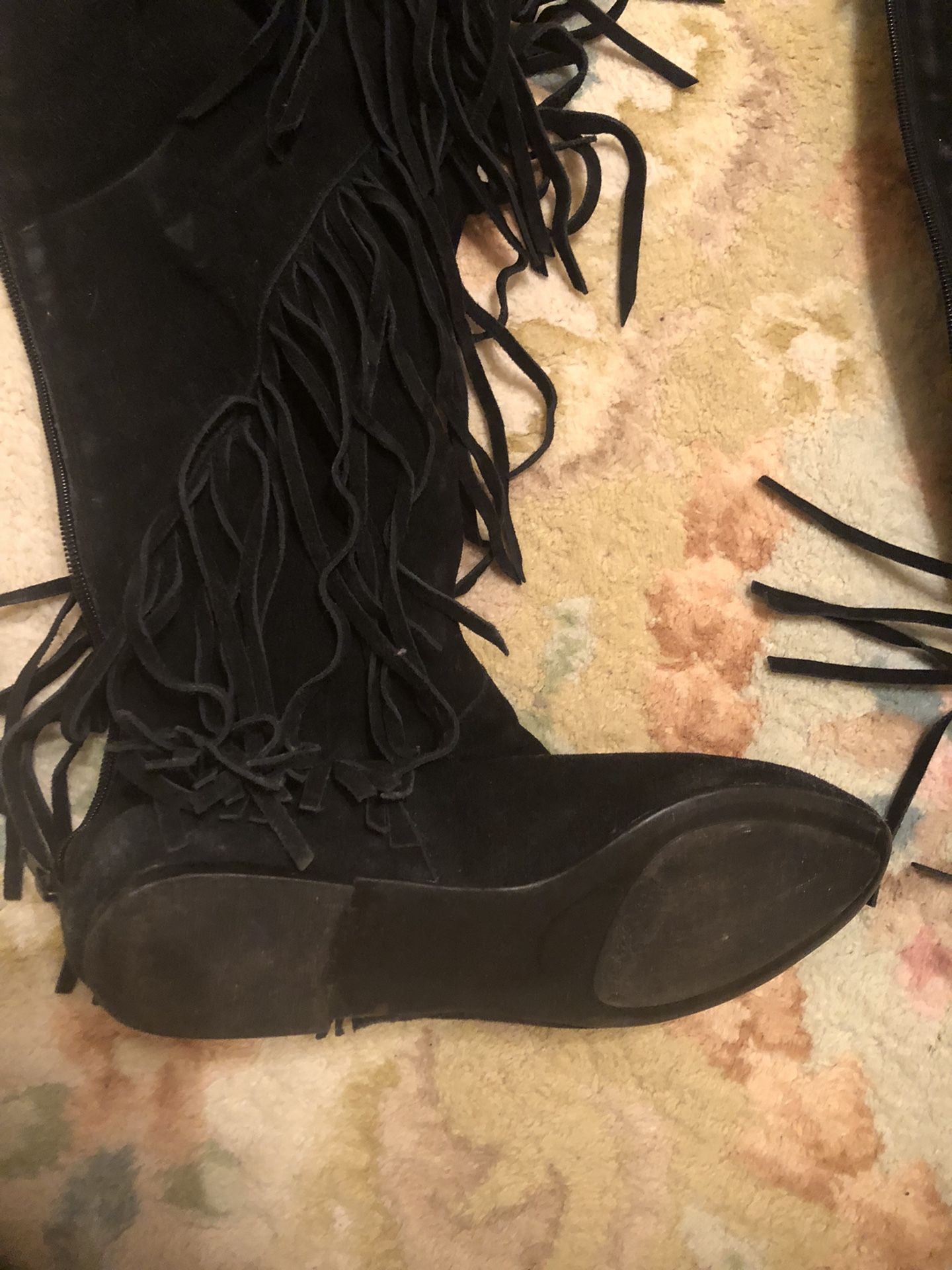 Sam Edelman Fringe High Knee Boots