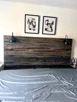 King Headboard and Metal Bed Frame