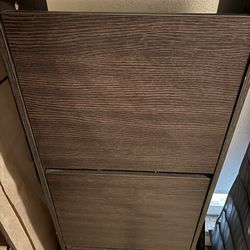 IKEA Shoe Cabinet – Dark Wood Storage Organizer