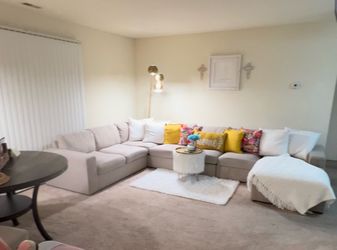 Large Beige Sectional Sofa